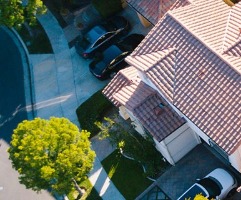 Aerial view of houses