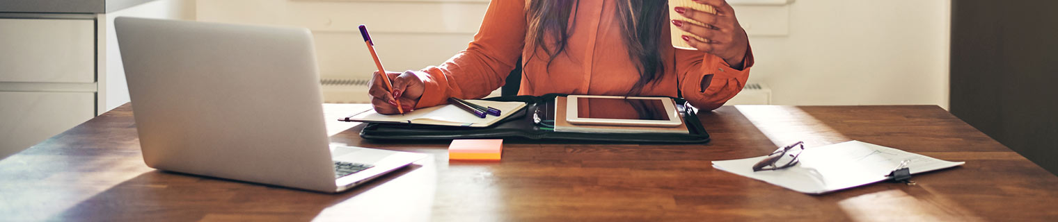 Woman at office desk