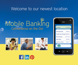 Mobile Banking Convenience on the go promo